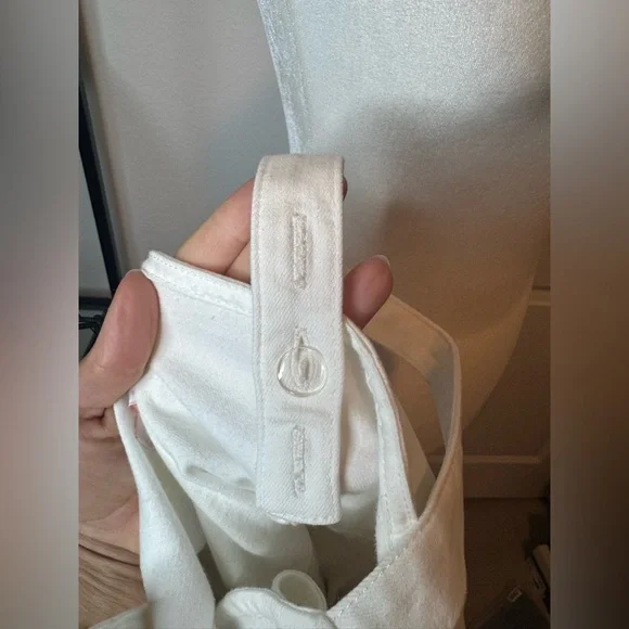 NWT Jen7 by 7 for All Mankind Womens Denim Mini Shirtdress White Size L - Picture 9 of 10